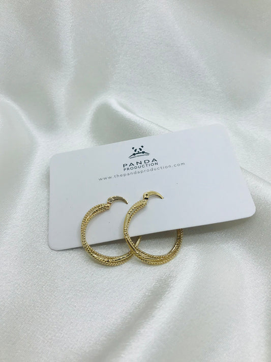 Textured Hoop Earrings