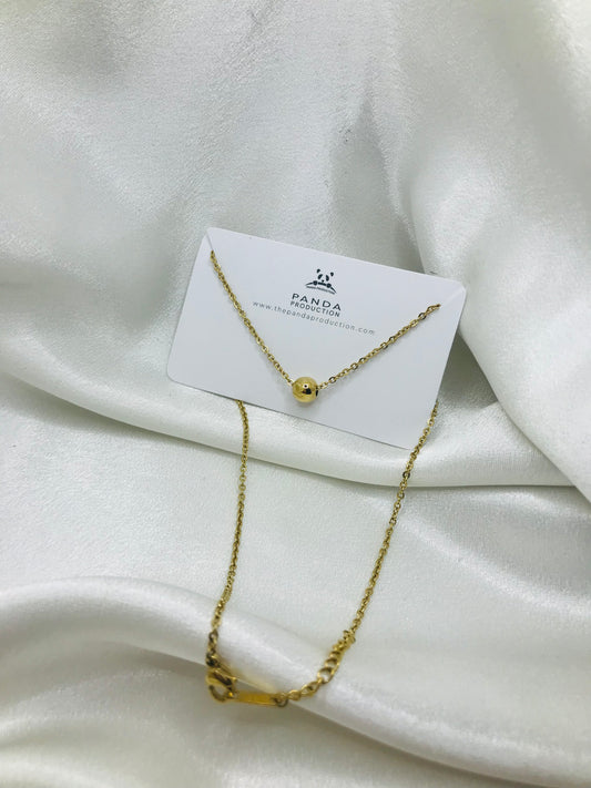 Minimalist Gold Ball Pendant