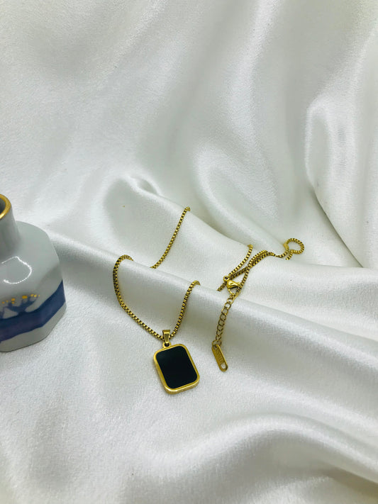 Black Square Pendant