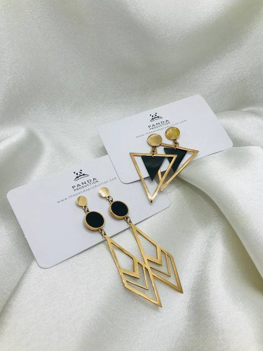 Metal Triangle Earrings