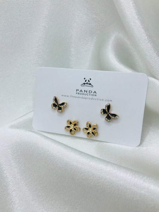 Mixed Shape Silver Studs